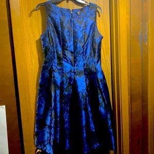 Royal Blue Brocade Dress